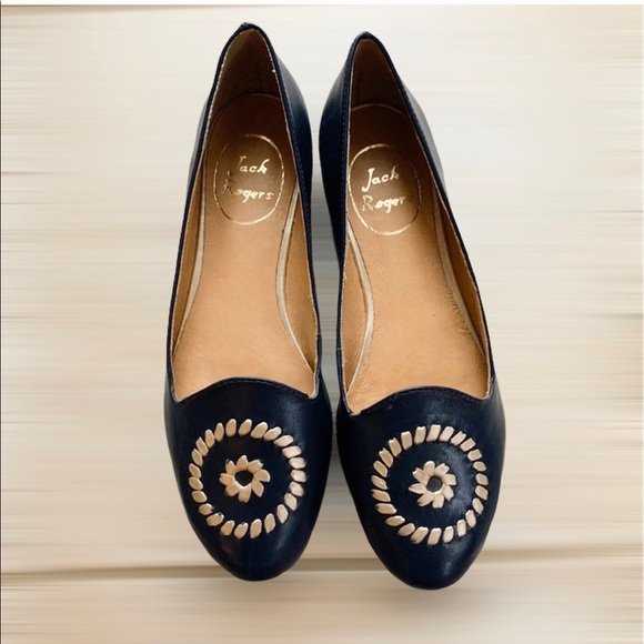 Jack Rogers Shoes - Jack Rogers Rebecca Leather Smoking Flat